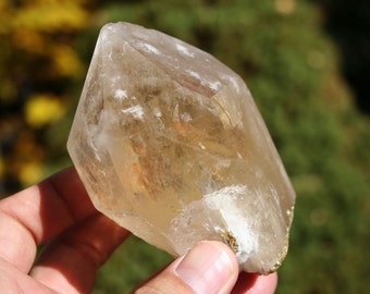 Citrine Quartz Crystal Point with Rainbow
