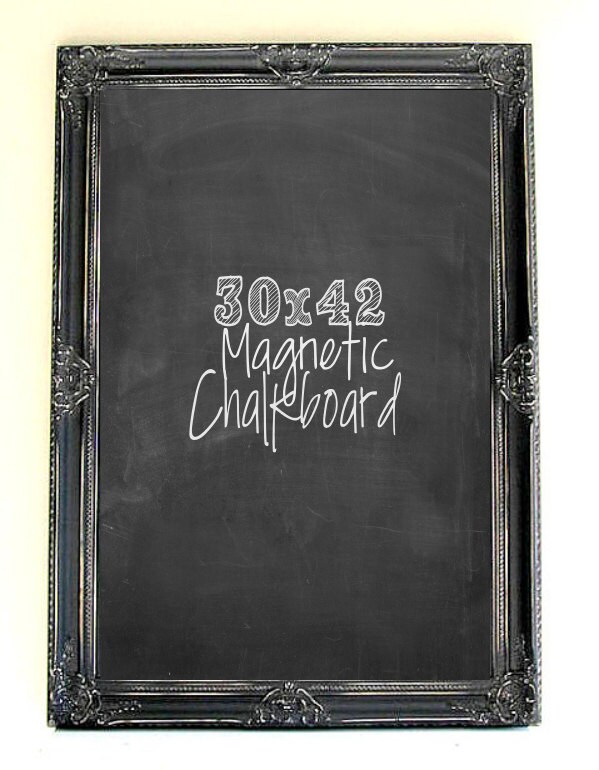 Large CHALKBOARD Distressed Black Board Wood Framed