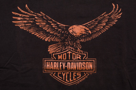  Harley  Davidson  Eagle Logo  T  Shirt  Motorcycles Aruba Tee 