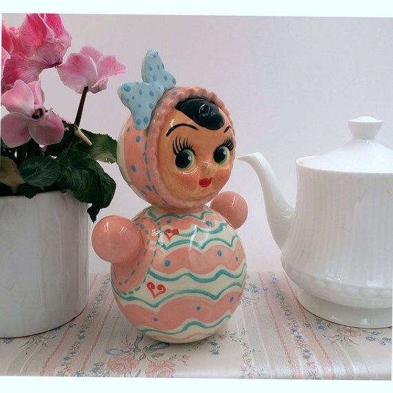 vintage Doll Handmade Ceramic Dolls Matryoshka Clay Art