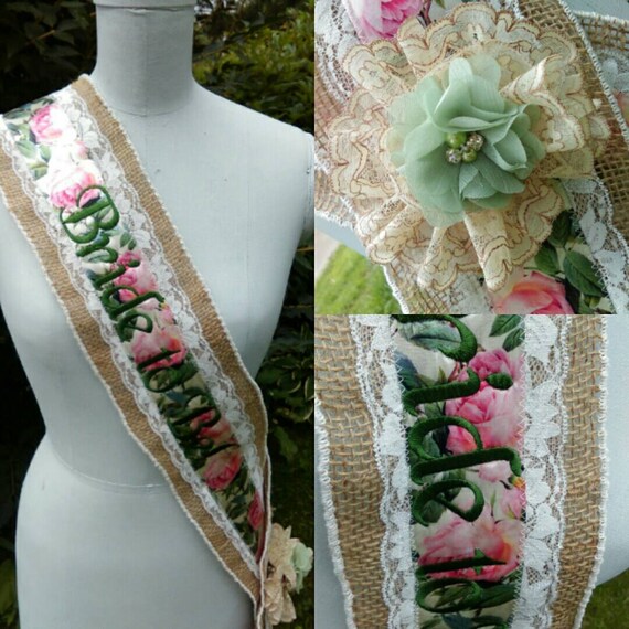 vintage bride to be sash