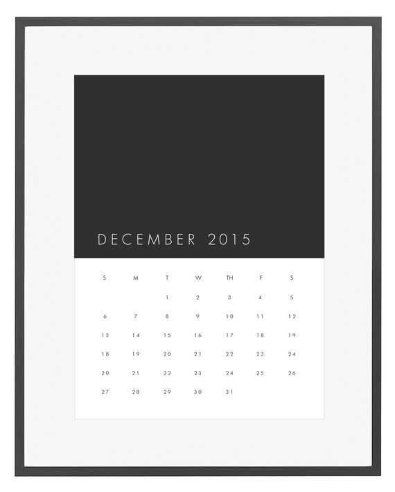 Minimalist Calendar 2016 : Wall calendar printable by jpwdesignstudio Minimalist Calendar 2016 : Wall calendar printable by jpwdesignstudio