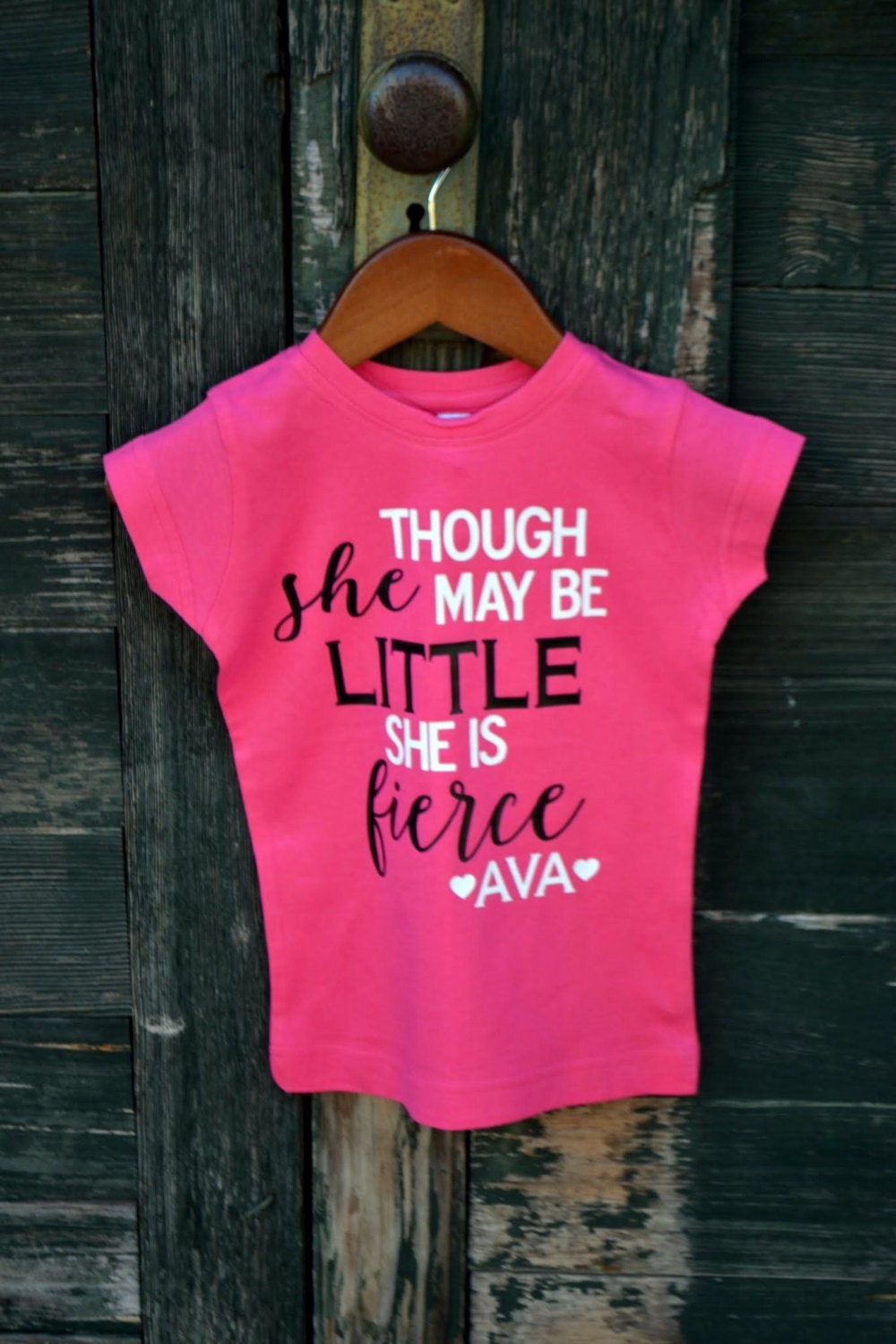 tee shirt and though she be but little