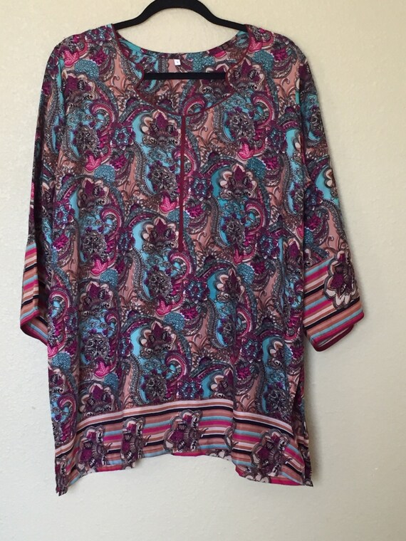 Paisley Floral Tunic by FuzionJewelry on Etsy