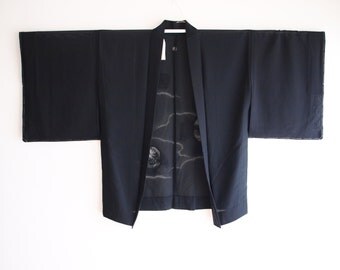 Vintage Japanese Taisho kimono Jacket Haori Rinzu by LaKimonoya