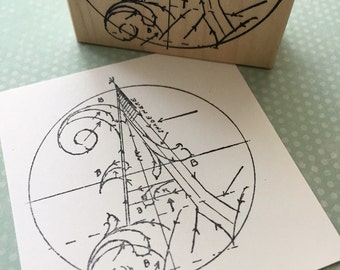 Letter A Diagram Rubber Stamp 5954