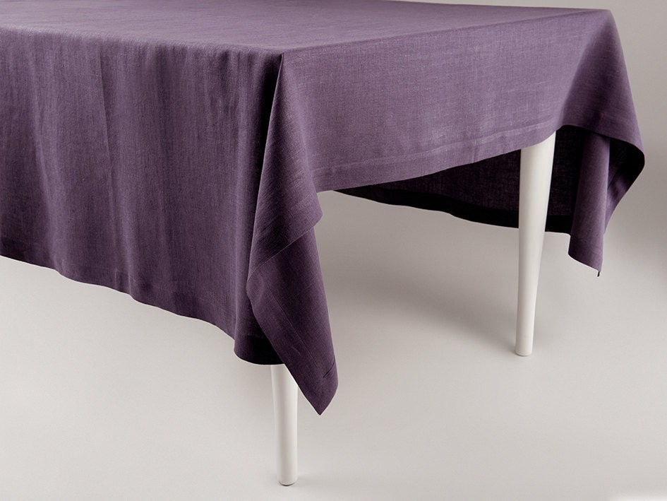 Violet tablecloth Violet linen tablecloth Custom tablecloth