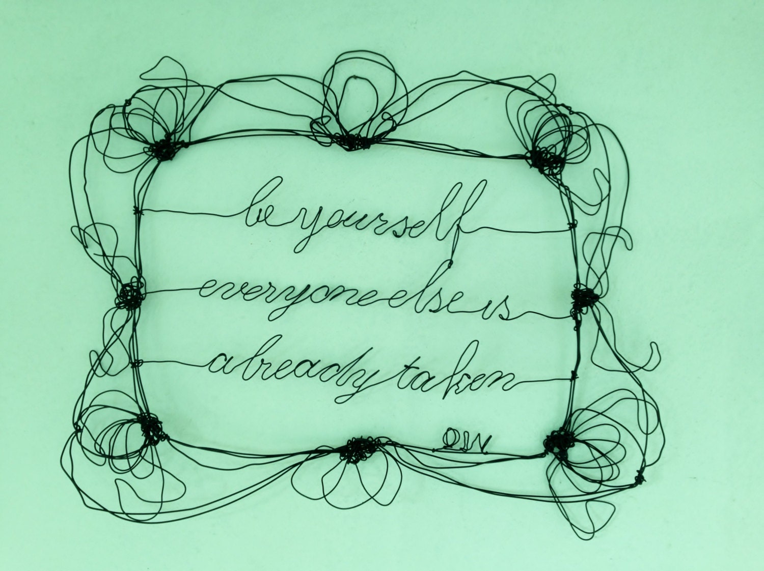 Wire wall art Wire words sculpture framed quotes