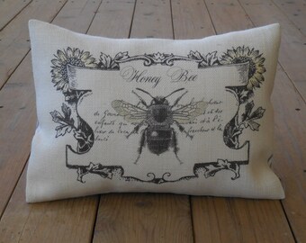Coussin Déco Bee & Willow – 45 Cm – Coton Floral – Style Shabby Chic – Neuf