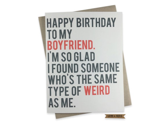 Funny Boyfriend Birthday Card Boyfriend s Birthday