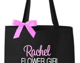 Personalized Flower Girl Tote Bag