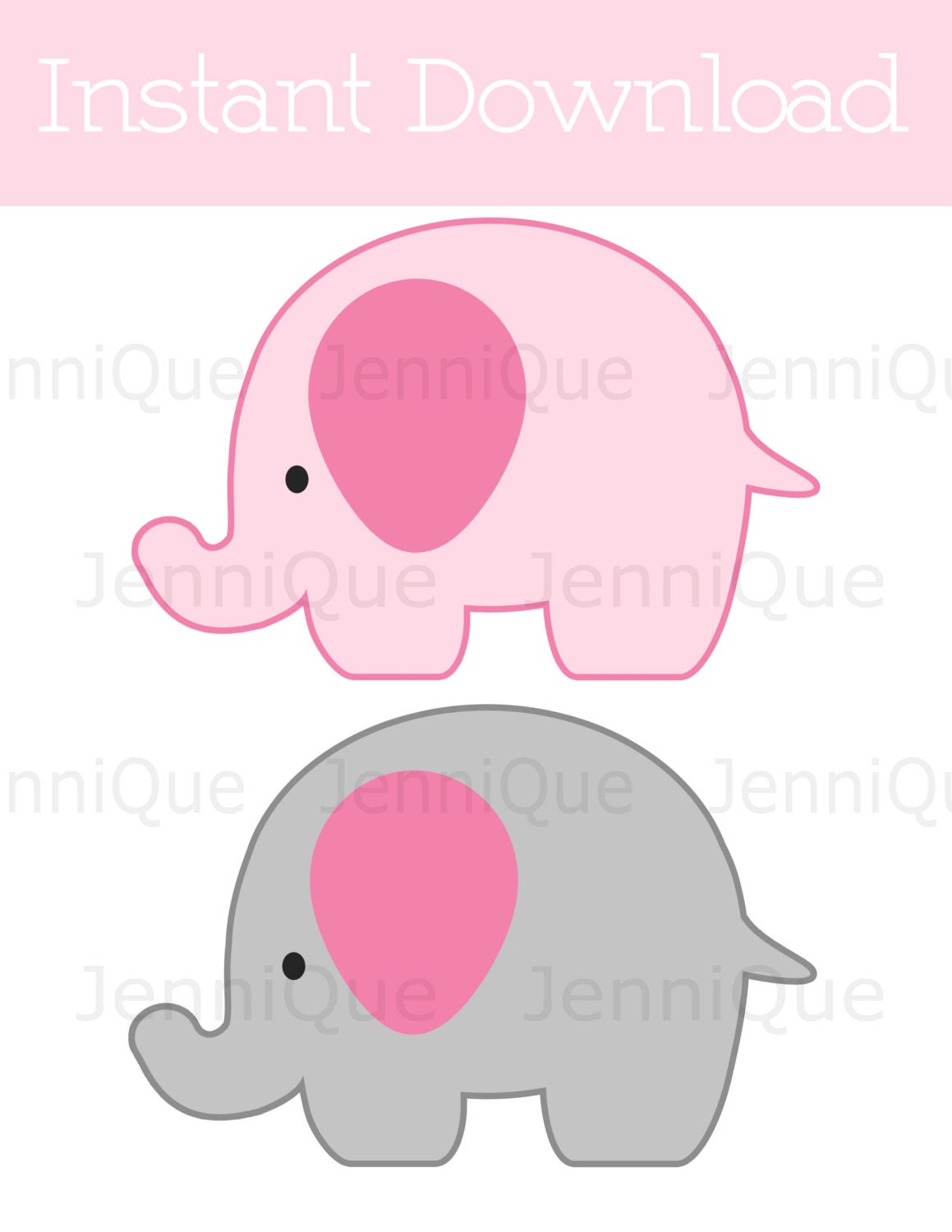 Printable Elephant Decorations Elephant Baby Shower