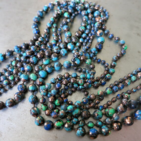 4.5mm COPPER Ball Chain River Run Patina Bulk by SupplyYourSoul