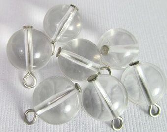 20 Vintage Clear Lucite Bead Charms Drops Pd814