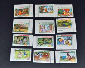 25 Mint Cartoon stamps from around the world