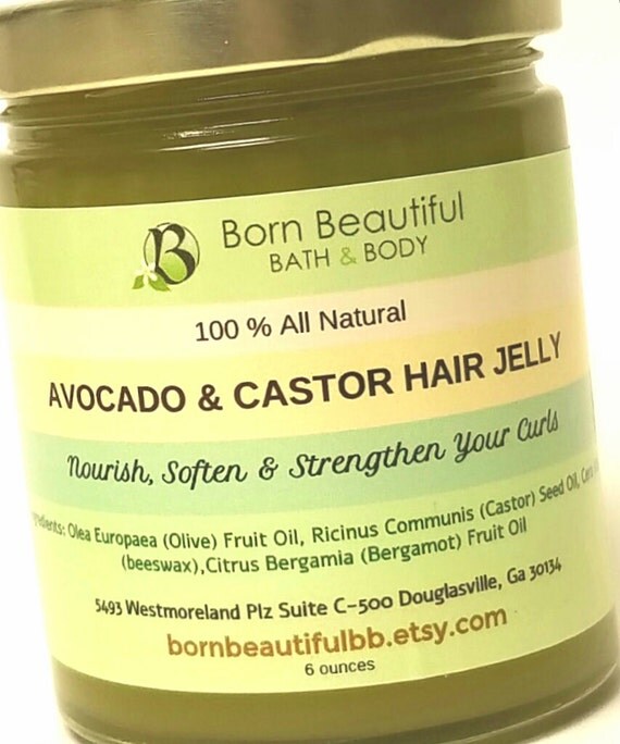 Natural Hair Jelly Avocado & Castor Oil Pomade