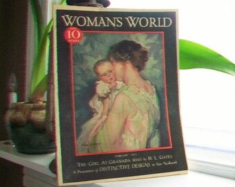 1932 Woman's World Magazine Vintage Art Deco Fashion February Issue 1930s