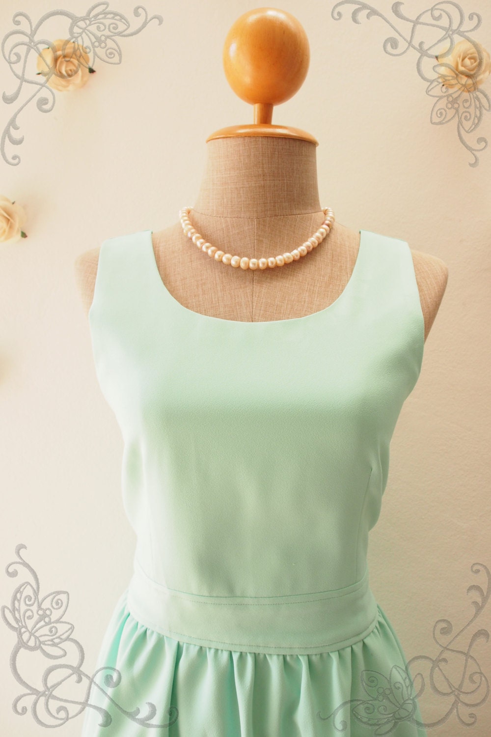 Mint Green Dress Mint Party Dress Mint Summer Dress Mint Green