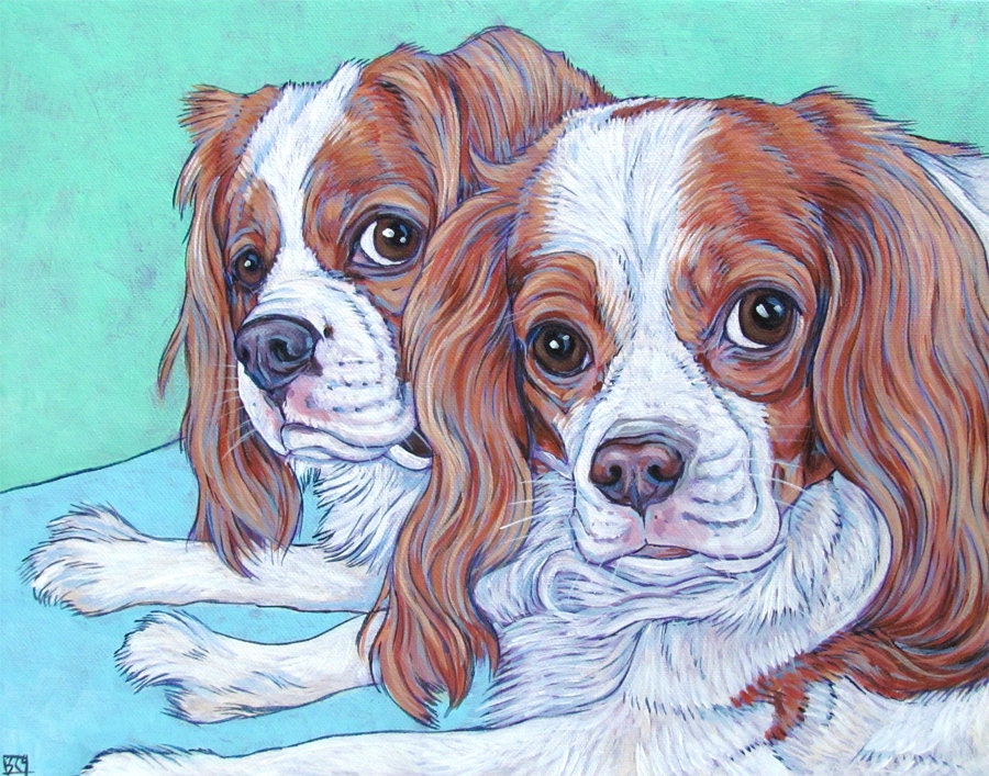 Custom Pet Portrait Painting on Canvas in Acrylic 11 x