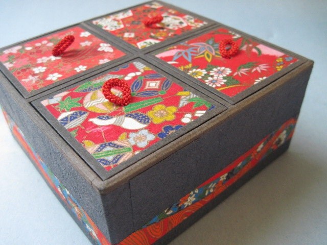 Vintage Chiyogami Storage Box with 4 Compartments – Haute Juice