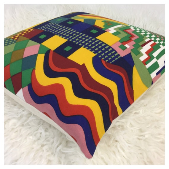 1970s Vintage Liberty Bauhaus Fabric Cushion Cover by Retro68