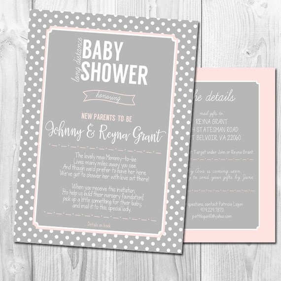 Long Distance Baby Shower Invitation Wording 8