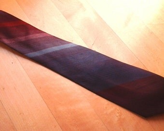 1960s Silk Roos Atkins Burgundy Mens Necktie