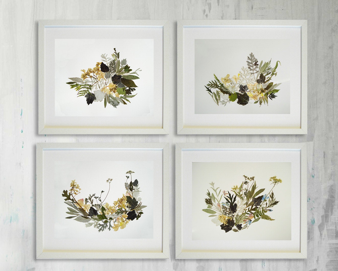 Botanical print Dried flowers art print Flower by FloralCollage