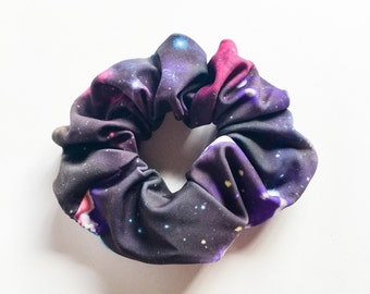 galaxy hair scrunchie-pony tail holder-kawaii chou chou-hair tie-hair scrunchies-hipster hair accessory-funky-groovy-Love Factory New York