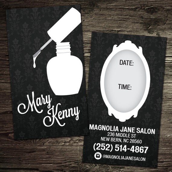 Custom Manicurist Business Cards Nail Tech Business Cards