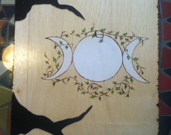 Goddess w/tree branch hinges Heirloom Quality Book of Shadows in color