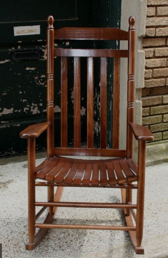 Solid ash wood rocking chair custom engraving perfect