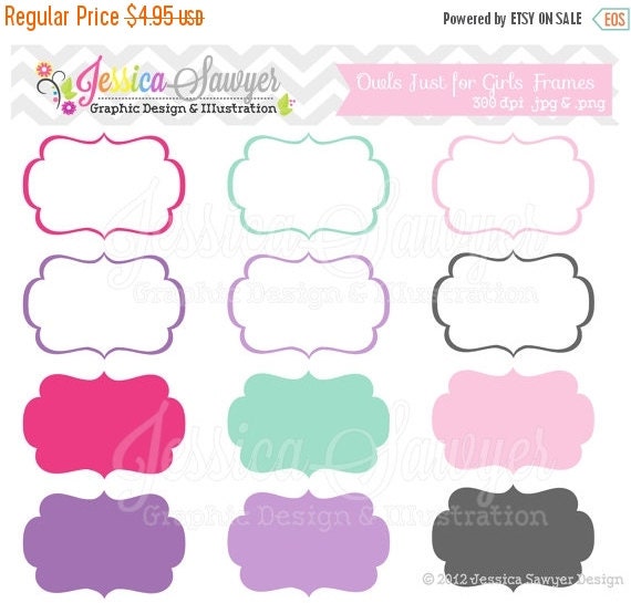 80% OFF - INSTANT DOWNLOAD, just for girls labels, tag clipart, printable labels, pink, purple, cards, invitations, scrapbook, digital f Il_570xn