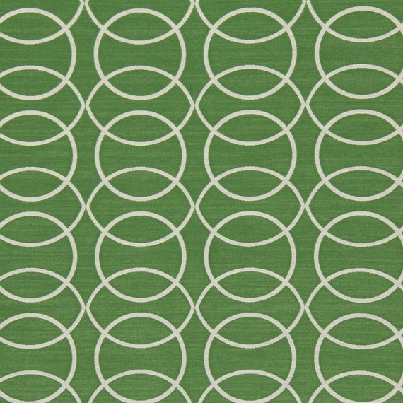 Grass Green Geometric Upholstery Fabric by the by PopDecorFabrics