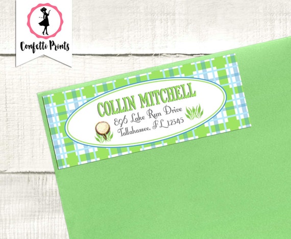 Return Address Label - HOLE IN ONE | Golf Theme | Golf Birthday | Golf Party | Custom Address Labels | Address Stickers | Printable Il_570xn