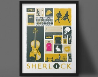 Sherlock Poster Art Modern Design Print