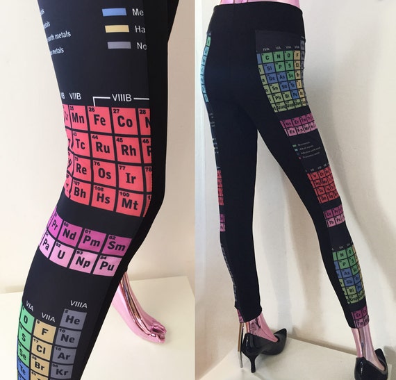 Periodic Table Leggings, Chemistry Leggings, Chemical Elements, Laboratory Leggings, Science Teacher Gift, Geeky leggings