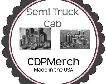 Semi Truck Cab Shipping Freight Truck Metal Design Hand Stamp by CDPMerch Jewelers Punch for Hand Stamping & Hand Stamped Jewelry Blanks