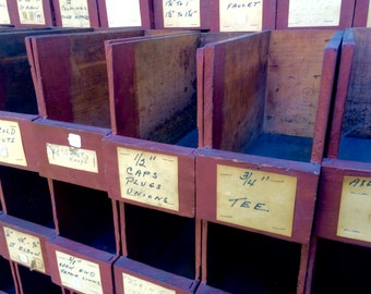 Antique Handmade General Store Parts Bins Storage Apothecary Drawer