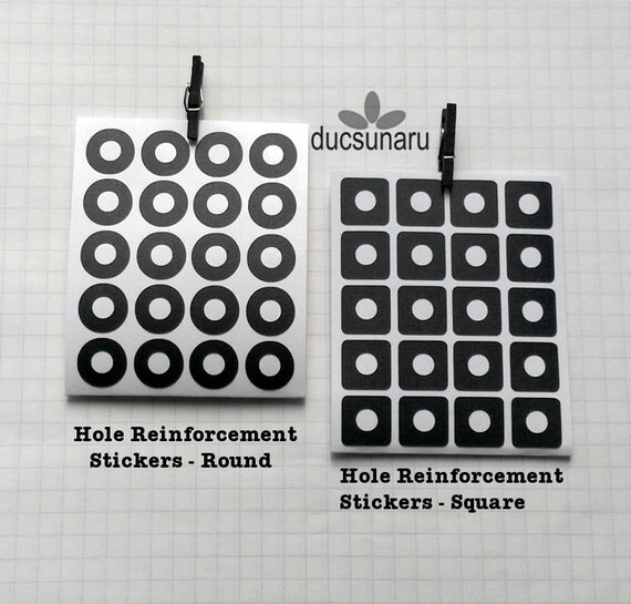 Hole Reinforcement Stickers 40 pcs PVCFree