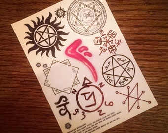 Supernatural - Temporary Tattoos