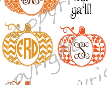 aztec pumpkin quatrefoil pumpkin frame monogram, cut file, vinyl ready design, SVG file, silhouette file, cricut file, ready to cut, fall