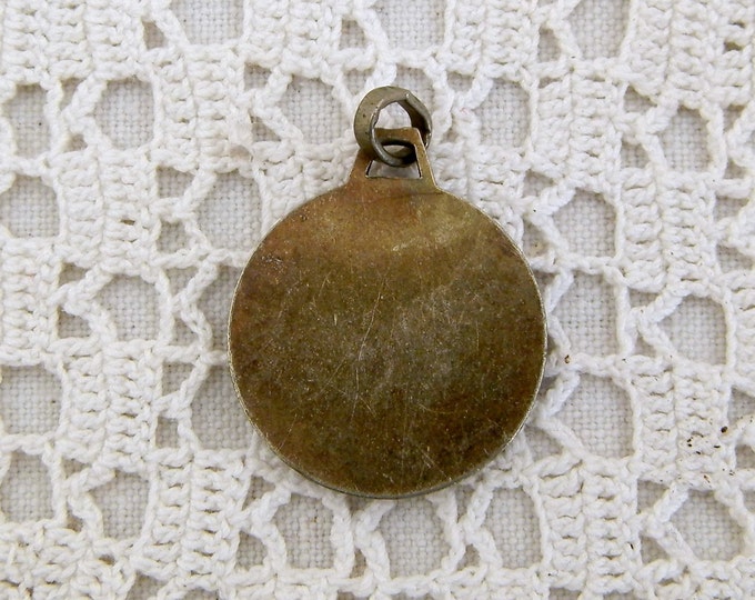 Vintage French Tarnished Silver Plated Metal Religious Medal of the Virgin Mary / Christian Jewelry / Religious Jewellery / Our Lady / Charm Vintage French Tarnished Silver Plated Metal Religious Medal of the Virgin Mary / Christian Jewelry / Religious Jewellery / Our Lady / Charm