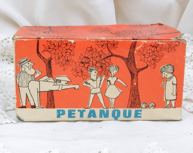 2 Vintage French Mid Century Petanque Boules with the Original Box / Retro Vintage Home Interior / Mediterranean / Francophile Gift / France 2 Vintage French Mid Century Petanque Boules with the Original Box / Retro Vintage Home Interior / Mediterranean / Francophile Gift / France