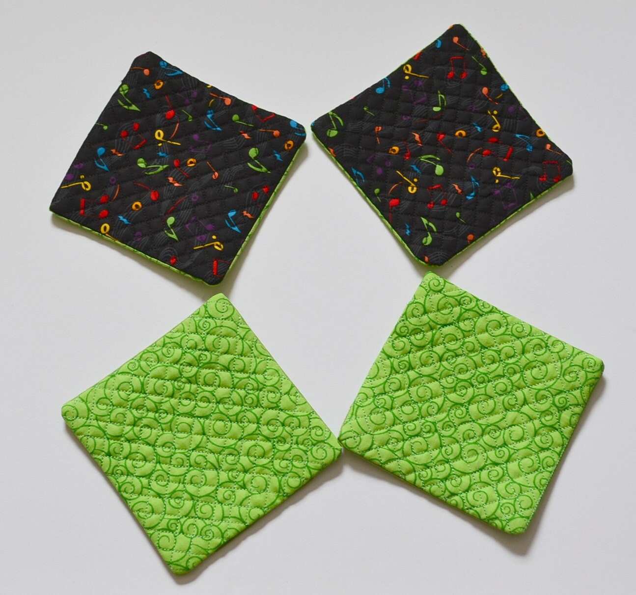 Fabric Table Coasters Barware by PrimitivePrairie on Etsy