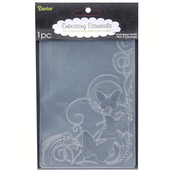 Darice Embossing Folder Butterfly Swirls by PNWCrafts on Etsy