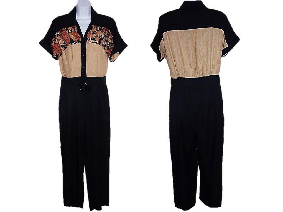 Beaded Fringe Jumpsuit Vintage Boho Pant Suit 80s Jumper John