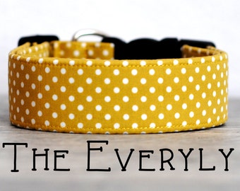 Modern Mustard Vintage Inspired Dog Collar "The Everly"