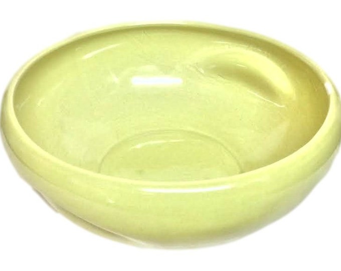 Russel Wright Iroquois Casual China Covered Serving Bowl, Mid Century Avocado Yellow Dish