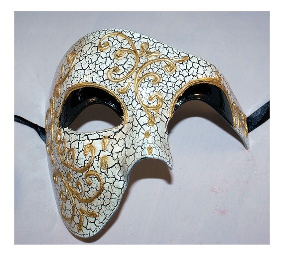 Men's Phantom Of The Opera Masquerade Mask Vintage Design